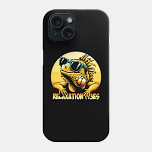 Relaxation Vibes: Iguana T-Shirt for Sun Seekers Phone Case