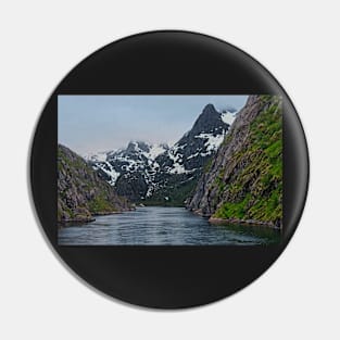 Entering Trollfjord at Midnight in Norway Pin