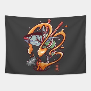 Sushi Maguro Anime Design Tapestry