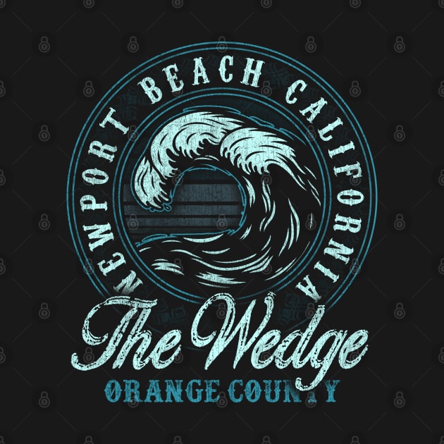 The Wedge Tonal Retro Surf Beach by PacPrintwear8