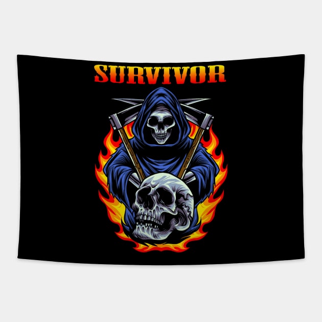 SURVIVE SURV SURVIVOR BAND Tapestry by Bronze Archer