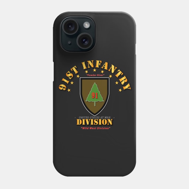 91st Infantry Division - Wild West Division Phone Case by twix123844