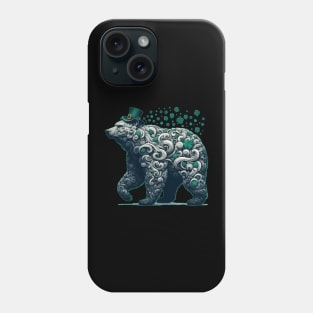 Happy st patricks day funny green bear Phone Case