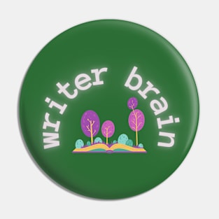 Writer Brain Pin