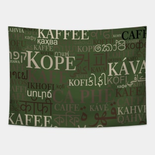 Coffee in different languages Tapestry