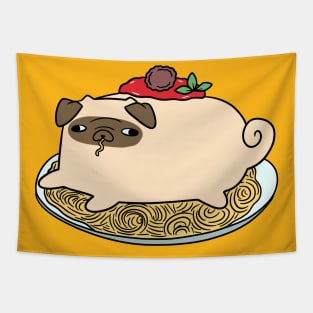 Spaghetti Pug Tapestry