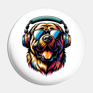 Spanish Mastiff DJ Grooves with Smiling Charm Pin