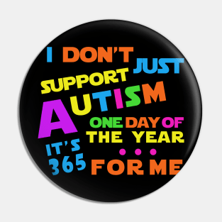 Autism Awareness Educate Love Support Advocate Pin