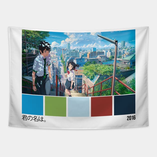 Your Name - Kimi no Na wa - Tu nombre Color Palette Tapestry by AEndromeda