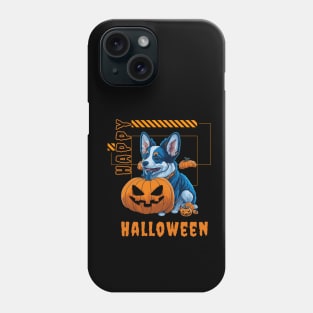 cute blue merle corgi Halloween Phone Case