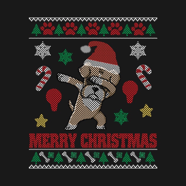 Boxer Dog Dabbing Dance Ugly Sweater Christmas by suongmerch