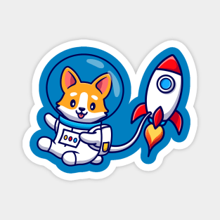 Space Corgi Magnet