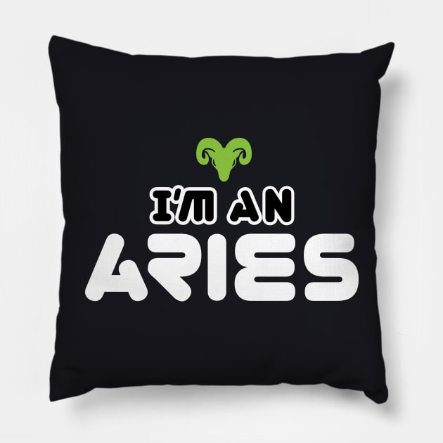 im an aries Pillow by ThyShirtProject - Affiliate