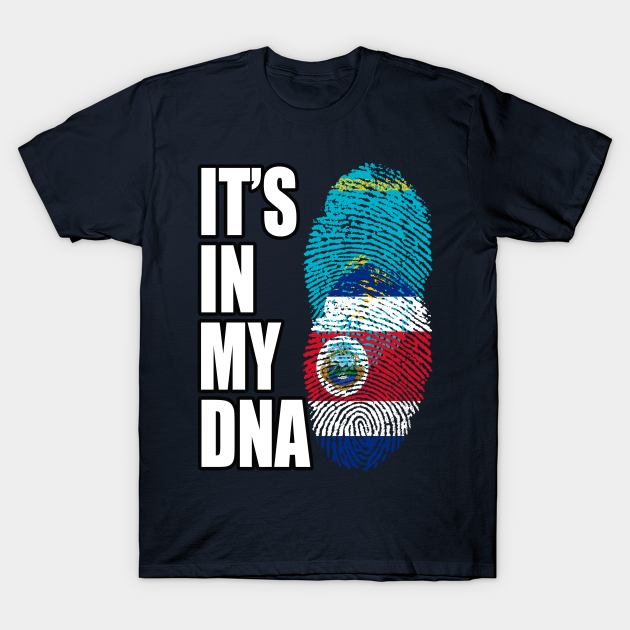 Discover Costa Rican And Kazakhstani Mix DNA Heritage Flag - Costa Rican And Kazakhstani Mix Dna - T-Shirt