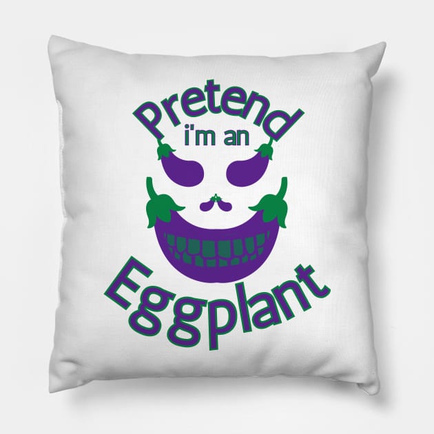 Pretend I'm an Eggplant Halloween Costume Pillow by Ezzkouch