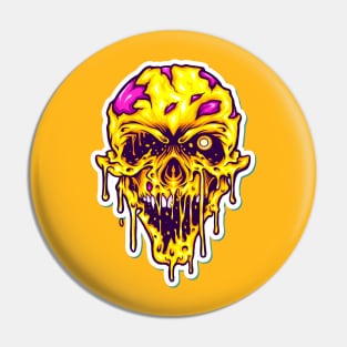 Yellow Skull Pin