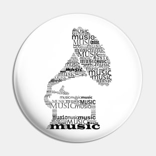 Typographic Gramophone Pin