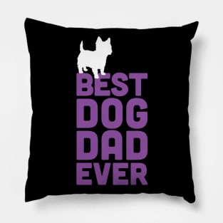 Best Cairn Terrier Dog Dad Ever - Purple Dog Lover Gift Pillow