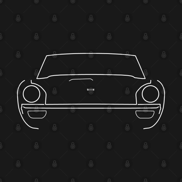 Jensen Healey 1970s classic sports car white outline graphic by soitwouldseem