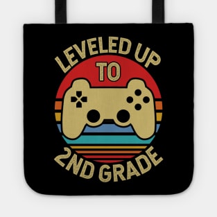 Leveled Up To 2nd Grade Kids Graduation Tote