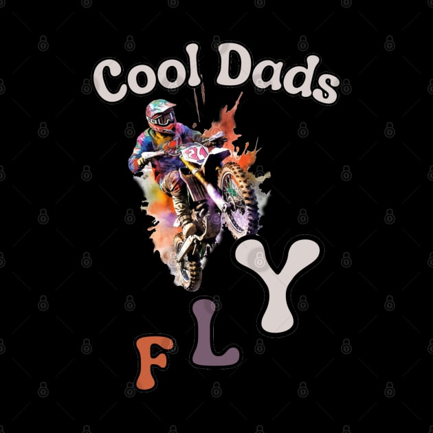 Motocross Cool Dad Dirt Bike Racer by stickercuffs