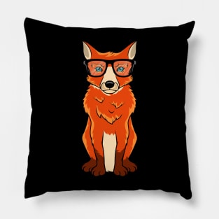 Clever fox with glasses forest sweet gift Pillow