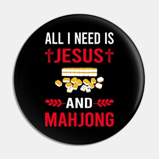 I Need Jesus And Mahjong Majong Mah Jong Mah Jongg Pin