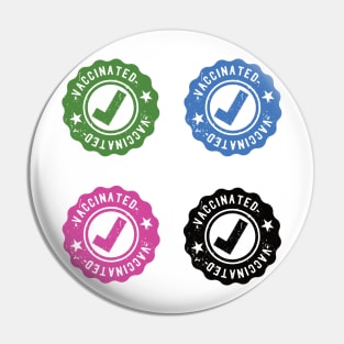 Vaccinated Check pro vaccine gift Pin