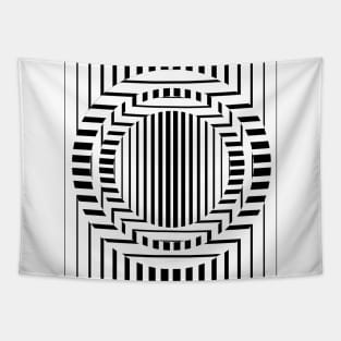 Black and white Geometric modern Tapestry