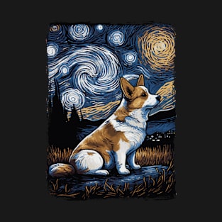 Corgi Starry Night T-Shirt