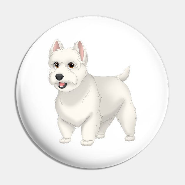 West Highland White Terrier Dog Pin by millersye