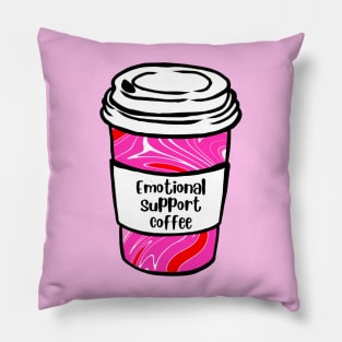 Pink Emotional Support Coffee Pillow