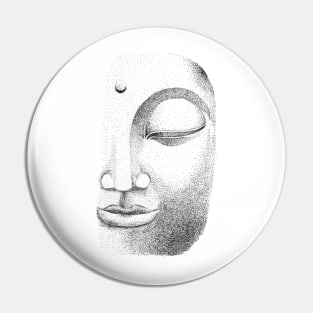 Hand drawn Buddha Face using dotwork Pin