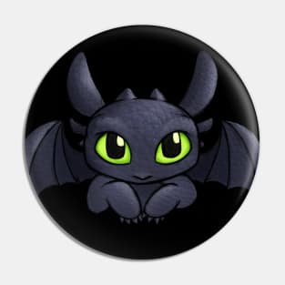 Dark Baby Dragon Pin