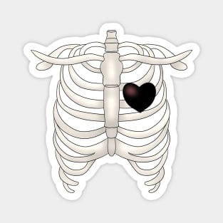 Ribcage With A Black Heart Magnet