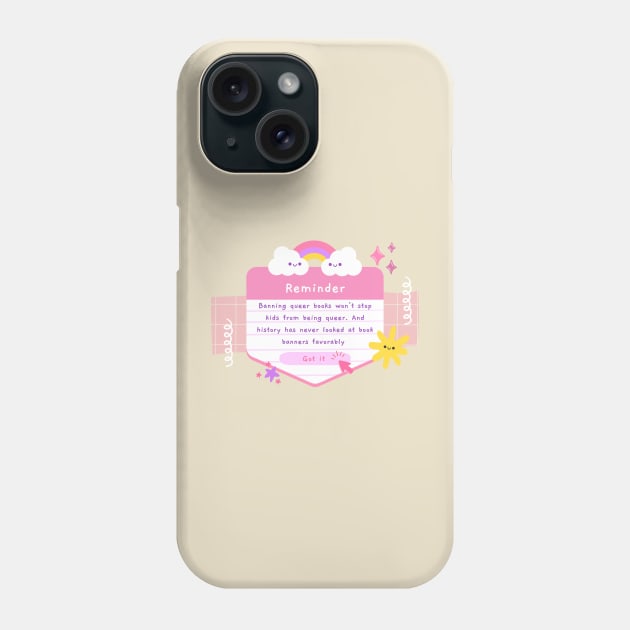 Kawaii- Stop Banning Queer Books Phone Case by MysteriesBooks