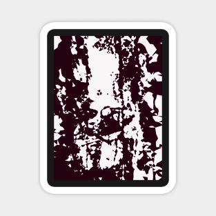 Dark Brown White Abstraction Magnet