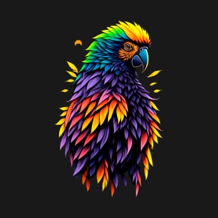 Tropical Majesty: Colorful Macaw Illustration T-Shirt