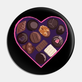 Heart Shaped Box of Chocolates Pin