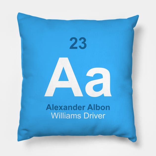 Alexander Albon Driver Element Pillow by GreazyL