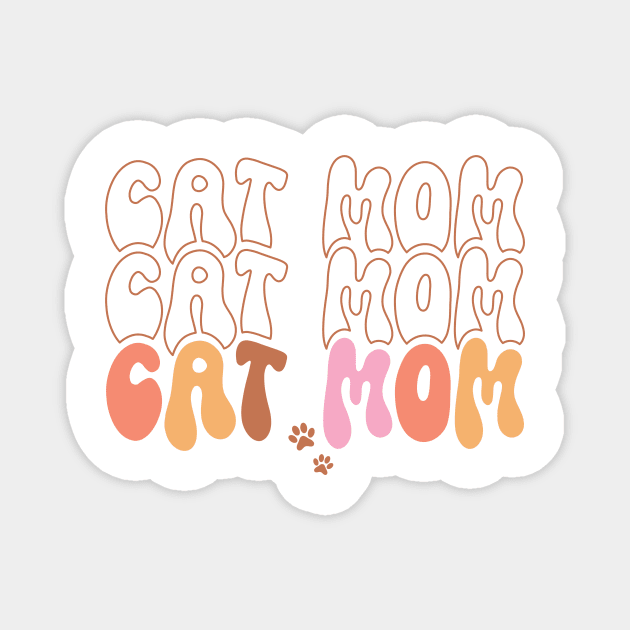 Cat mama Magnet by Positively Petal Perfect 