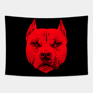 Red Pit Bull Tapestry