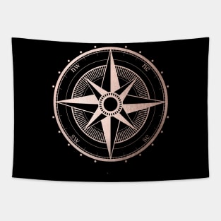 Rose Gold Compass II Tapestry