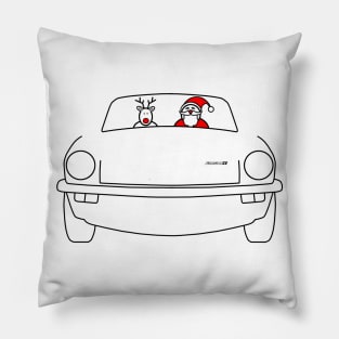 Triumph Spitfire classic British sports car Christmas special edition Pillow