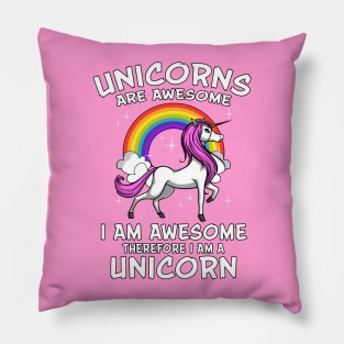 Unicorns Are Awesome Pillow