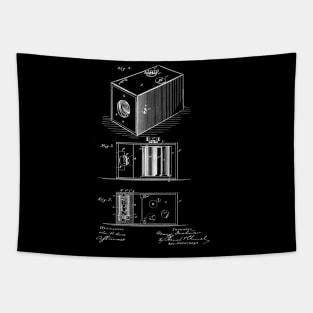 Camera Vintage Patent Drawing Tapestry