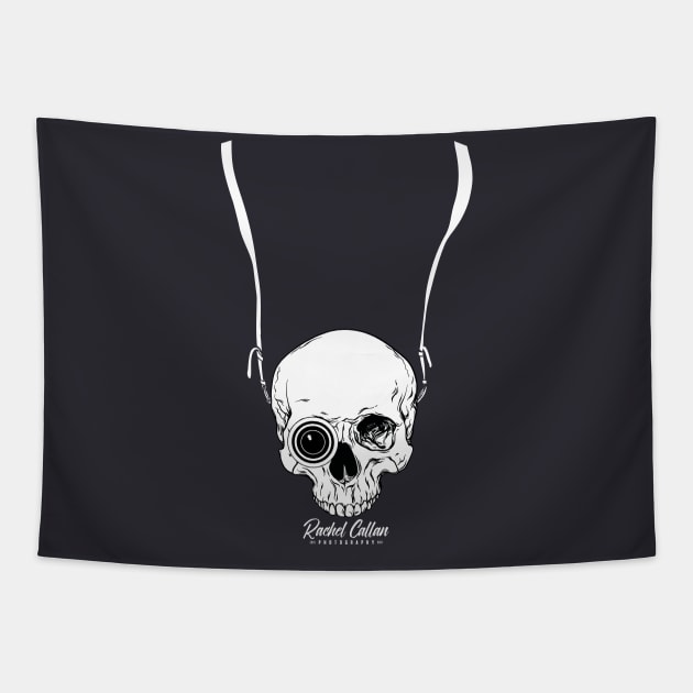 Camera Skull Tapestry by RachelCallanPhotography