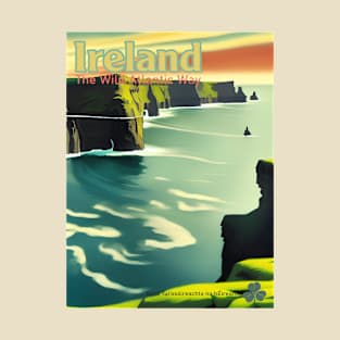 Original Retro Style Ireland Tourism Poster 3 T-Shirt