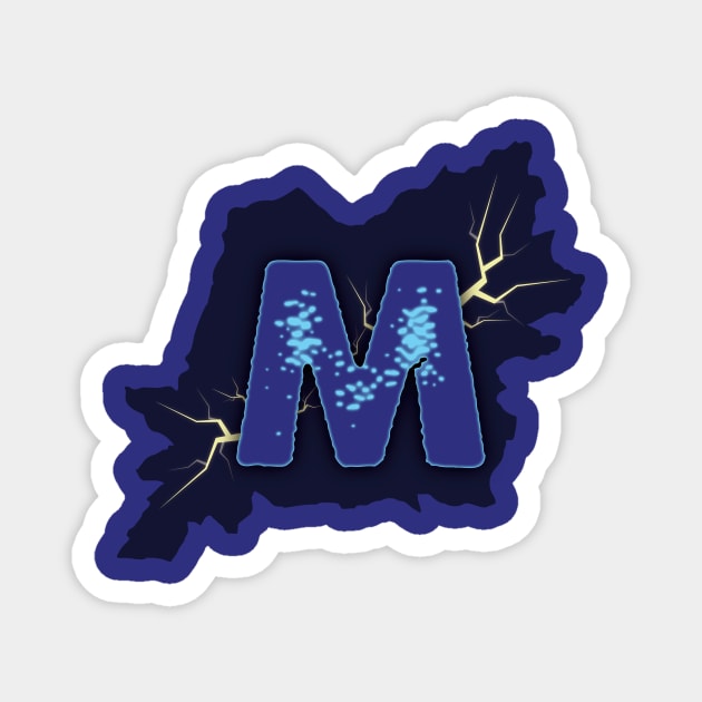 Monogram M Stormy Magnet by Limey Jade 