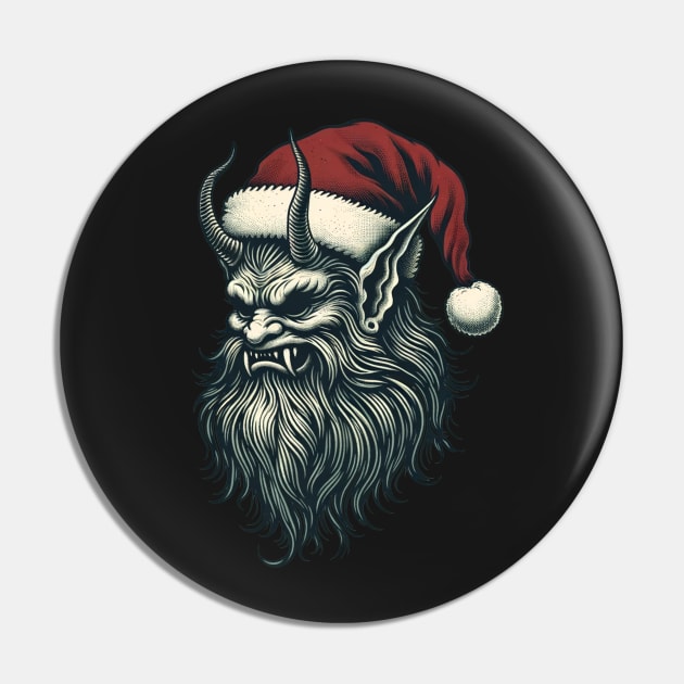 Krampus Claus Pin by Retro Travel Design